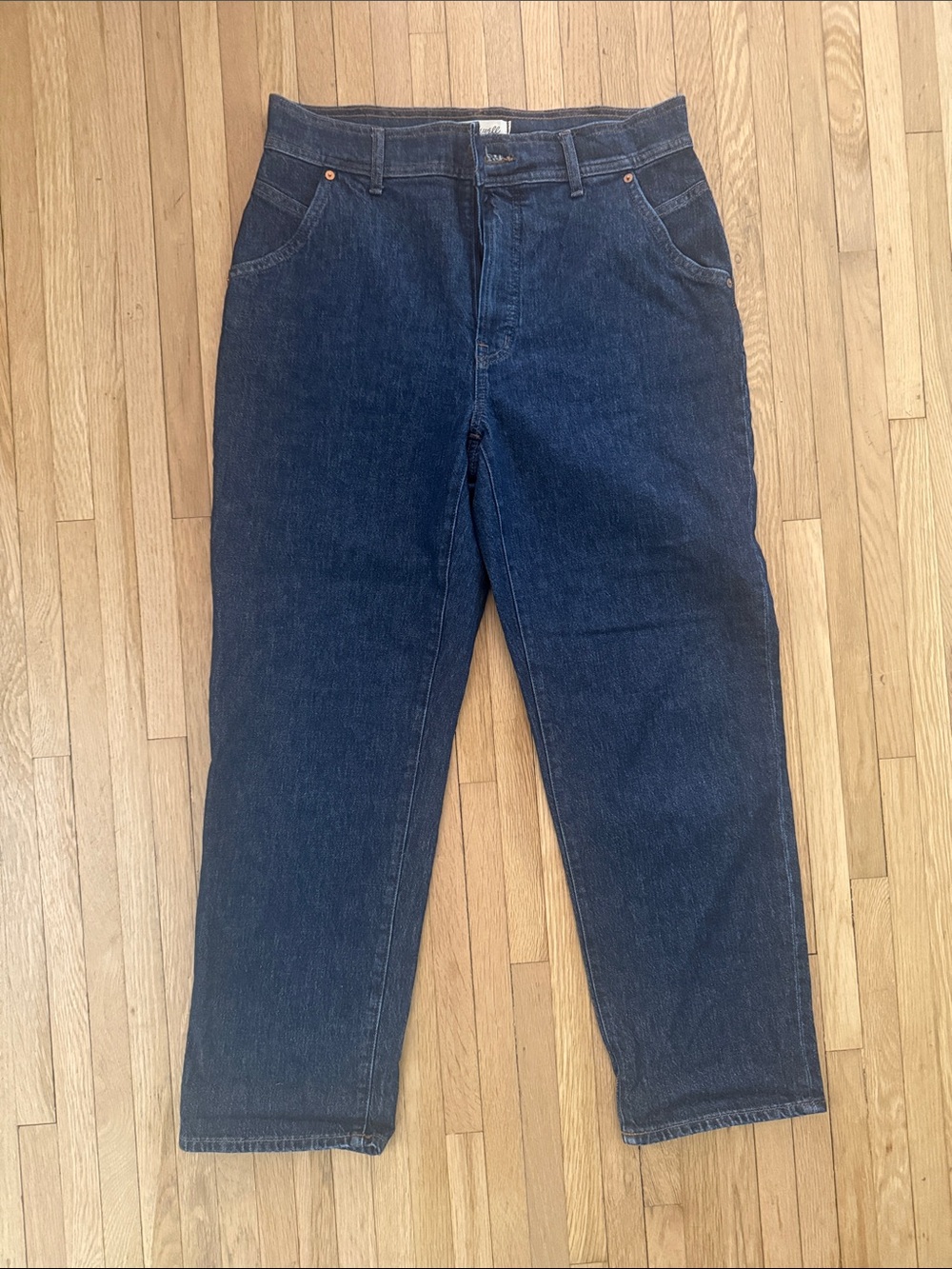 Madewell The Perfect Vintage Straight Jeans in Dark Indigo